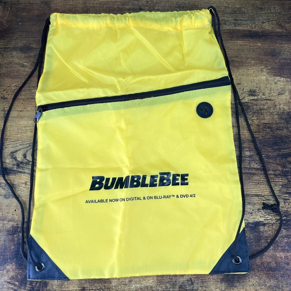 Transformers BumbleBee DVD Blu Ray Promotional Drawstring Gym Bag Backpack 17"